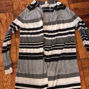 Striped summer open cardigan